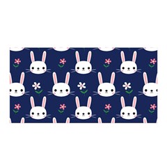 Cute Bunny Pattern, Easter, Koteto Satin Wrap 35  X 70 