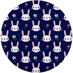 Cute Bunny Pattern, Easter, Koteto Uv Print Round Tile Coaster