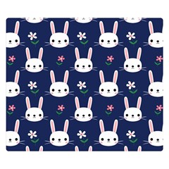 Cute Bunny Pattern, Easter, Koteto Premium Plush Fleece Blanket (small) by kyorashop23