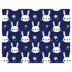 Cute Bunny Pattern, Easter, Koteto Premium Plush Fleece Blanket (medium) by kyorashop23