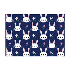 Cute Bunny Pattern, Easter, Koteto Crystal Sticker (a4) by kyorashop23