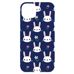 Cute Bunny Pattern, Easter, Koteto Iphone 14 Plus Black Uv Print Case