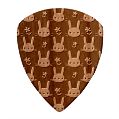 Cute Bunny Pattern, Easter, Koteto Wood Guitar Pick (set Of 10) by kyorashop23