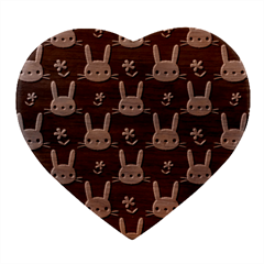 Cute Bunny Pattern, Easter, Koteto Heart Wood Jewelry Box by kyorashop23