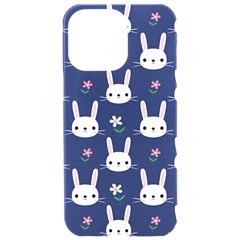 Cute Bunny Pattern, Easter, Koteto Iphone 15 Pro Max Black Uv Print Pc Hardshell Case