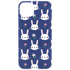 Cute Bunny Pattern, Easter, Koteto Iphone 15 Pro Black Uv Print Pc Hardshell Case