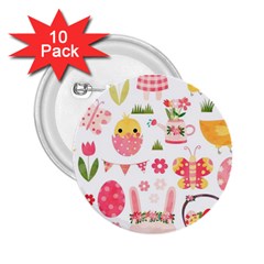 Cute Easter Bunny, Koteto, Animal, Baby 2 25  Buttons (10 Pack) 