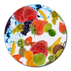 Fruits, Drip, Fruit, Paint, Spring Round Mousepad