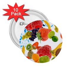 Fruits, Drip, Fruit, Paint, Spring 2 25  Buttons (10 Pack) 