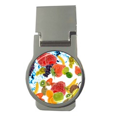 Fruits, Drip, Fruit, Paint, Spring Money Clips (round) 