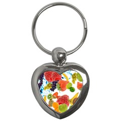 Fruits, Drip, Fruit, Paint, Spring Key Chain (heart)