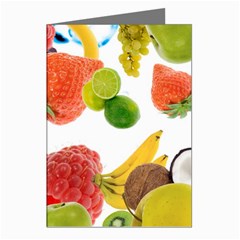 Fruits, Drip, Fruit, Paint, Spring Greeting Cards (pkg Of 8)