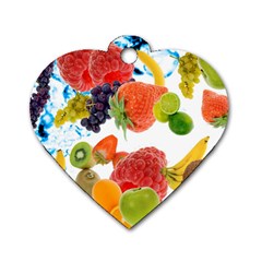 Fruits, Drip, Fruit, Paint, Spring Dog Tag Heart (one Side)