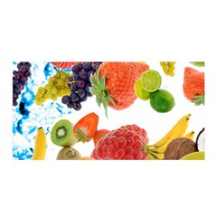 Fruits, Drip, Fruit, Paint, Spring Satin Wrap 35  X 70  by kyorashop23