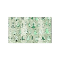 Green Christmas Trees, Cute, Doodle Sticker (rectangular)