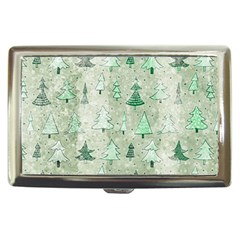 Green Christmas Trees, Cute, Doodle Cigarette Money Case