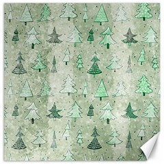 Green Christmas Trees, Cute, Doodle Canvas 20  X 20 