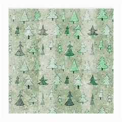 Green Christmas Trees, Cute, Doodle Medium Glasses Cloth (2 Sides)