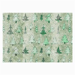 Green Christmas Trees, Cute, Doodle Large Glasses Cloth by kyorashop23