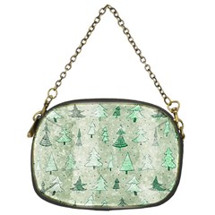 Green Christmas Trees, Cute, Doodle Chain Purse (two Sides)