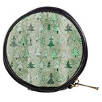 Green Christmas Trees, Cute, Doodle Mini Makeup Bag Front