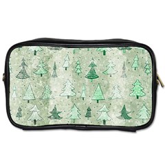 Green Christmas Trees, Cute, Doodle Toiletries Bag (one Side)