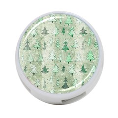 Green Christmas Trees, Cute, Doodle 4-port Usb Hub (one Side)