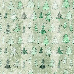 Green Christmas Trees, Cute, Doodle Play Mat (rectangle)