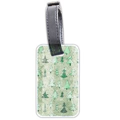 Green Christmas Trees, Cute, Doodle Luggage Tag (two Sides)