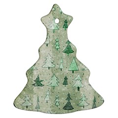 Green Christmas Trees, Cute, Doodle Ornament (christmas Tree) 