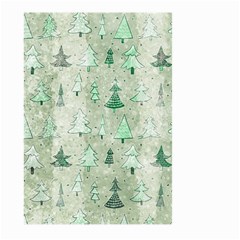 Green Christmas Trees, Cute, Doodle Large Garden Flag (two Sides)