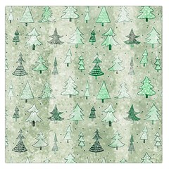 Green Christmas Trees, Cute, Doodle Square Satin Scarf (36  X 36 )