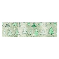 Green Christmas Trees, Cute, Doodle Oblong Satin Scarf (16  X 60 )