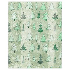 Green Christmas Trees, Cute, Doodle Drawstring Bag (small)