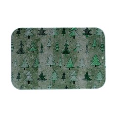 Green Christmas Trees, Cute, Doodle Open Lid Metal Box (silver)   by kyorashop23