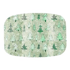 Green Christmas Trees, Cute, Doodle Mini Square Pill Box