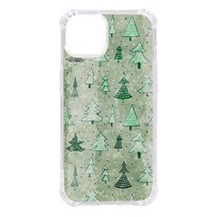 Green Christmas Trees, Cute, Doodle Iphone 14 Tpu Uv Print Case by kyorashop23