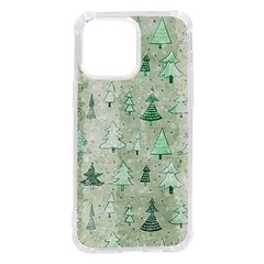 Green Christmas Trees, Cute, Doodle Iphone 14 Pro Max Tpu Uv Print Case by kyorashop23