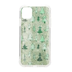 Green Christmas Trees, Cute, Doodle Iphone 11 Tpu Uv Print Case