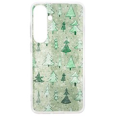 Green Christmas Trees, Cute, Doodle Samsung Galaxy S24 Ultra 6 9 Inch Tpu Uv Case by kyorashop23