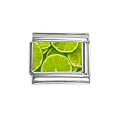 Lime Slices Close Up, Fresh, Fruit, Green Lemon Italian Charm (9mm) by kyorashop23