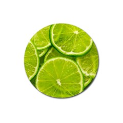 Lime Slices Close Up, Fresh, Fruit, Green Lemon Magnet 3  (round)