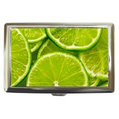 Lime Slices Close Up, Fresh, Fruit, Green Lemon Cigarette Money Case