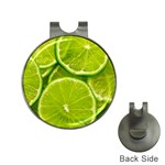 Lime Slices Close Up, Fresh, Fruit, Green Lemon Hat Clips with Golf Markers Front