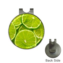 Lime Slices Close Up, Fresh, Fruit, Green Lemon Hat Clips With Golf Markers