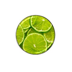 Lime Slices Close Up, Fresh, Fruit, Green Lemon Hat Clip Ball Marker (4 Pack)