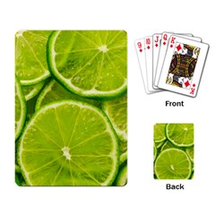 Lime Slices Close Up, Fresh, Fruit, Green Lemon Playing Cards Single Design (rectangle)