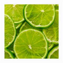 Lime Slices Close Up, Fresh, Fruit, Green Lemon Medium Glasses Cloth (2 Sides)