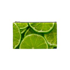 Lime Slices Close Up, Fresh, Fruit, Green Lemon Cosmetic Bag (small)