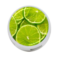 Lime Slices Close Up, Fresh, Fruit, Green Lemon 4-port Usb Hub (two Sides) by kyorashop23